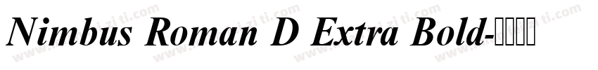Nimbus Roman D Extra Bold字体转换